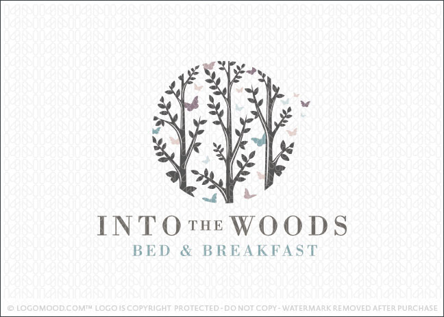 Into The Woods tree company Logo For Sale