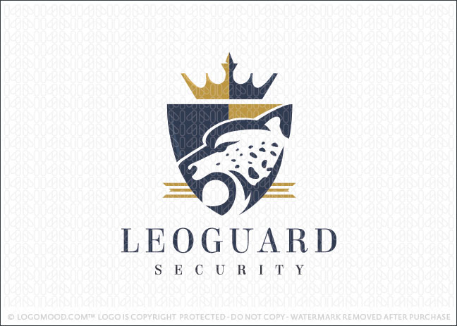 Leopard Royal Shield Business Logo Design for Sale