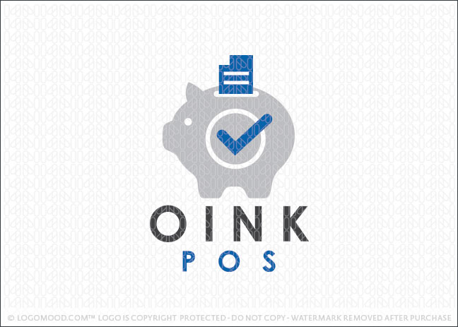 Piggy Bank Point of Sales Business Logo For Sale