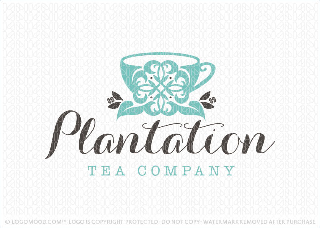 Plantation Tea Cup Company Logo For Sale