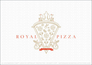 Royal Crown Pizza Company Logo Design For Sale