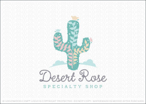 Natural Cactus Business Logo For Sale
