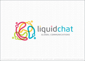 Liquid Chat Company Logo For Sale