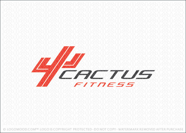 Cactus Fitness Company Logo For Sale