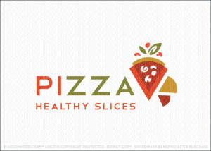 Healthy Pizza Company Logo For Sale