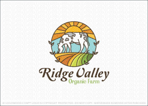 Natural Countryside Cow Business Logo For Sale