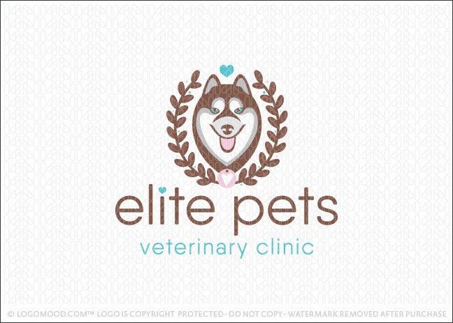 Elite Dog Pets Care Logo For Sale