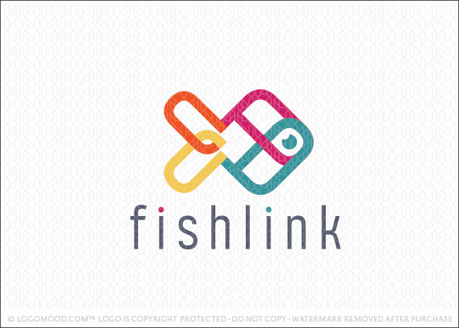 Fish Link Business Logo For Sale