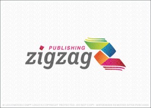 Zigzag Publishing Book Logo For Sale