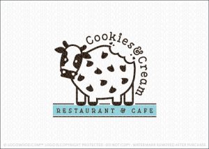 Cookies & Cream cow Logo For Sale