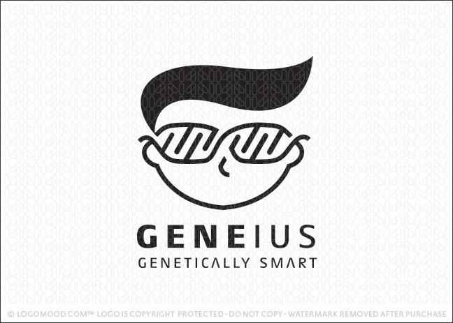 Genius DNA Nerd Logo For Sale