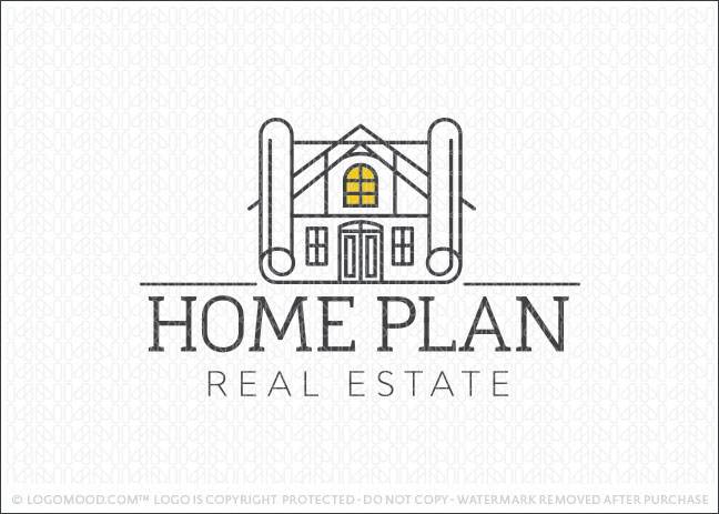Home Plan Construction Logo For Sale