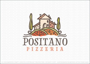 Pizza Village Pizzeria Logo For Sale