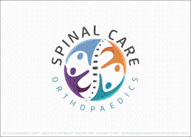 Spinal Chiropractic Care Business Logo For Sale