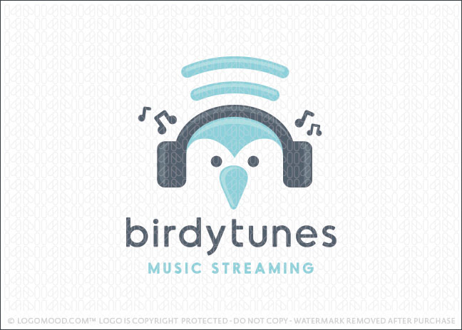 Bird Tunes Music Steaming Logo For Sale