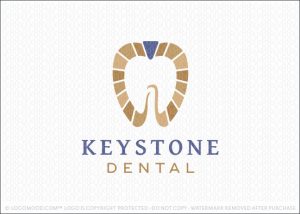 Keystone Dental Tooth Logo For Sale