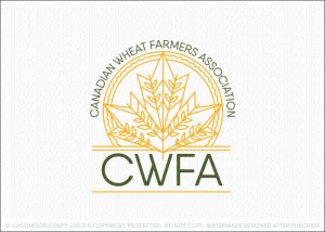 Canadian Wheat Farming Logo For Sale