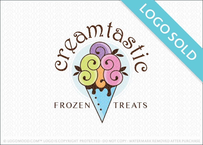 Creamtastic Ice Cream Logo Sold
