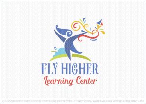 Kid Flying Kite Freedom Charity Logo For Sale