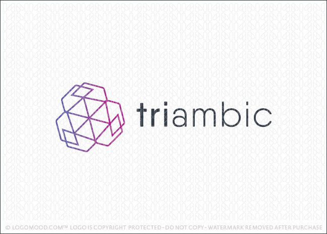 Abstract Geometrical Business Logo For Sale