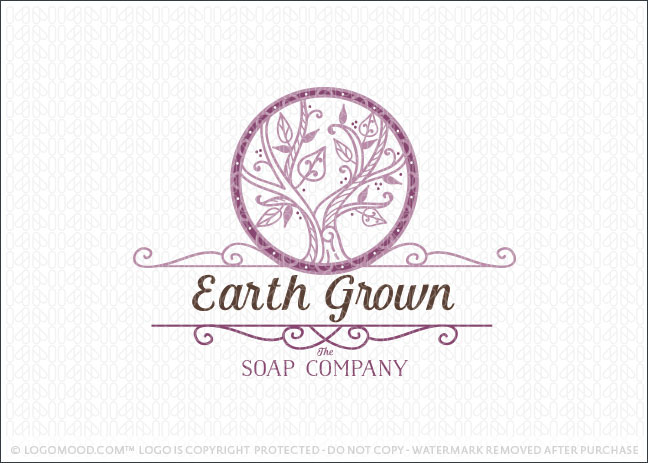 Natural Organic Tree Soap Logo For Sale