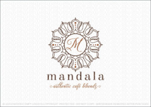 Mandala Coffee Cafe Logo For Sale