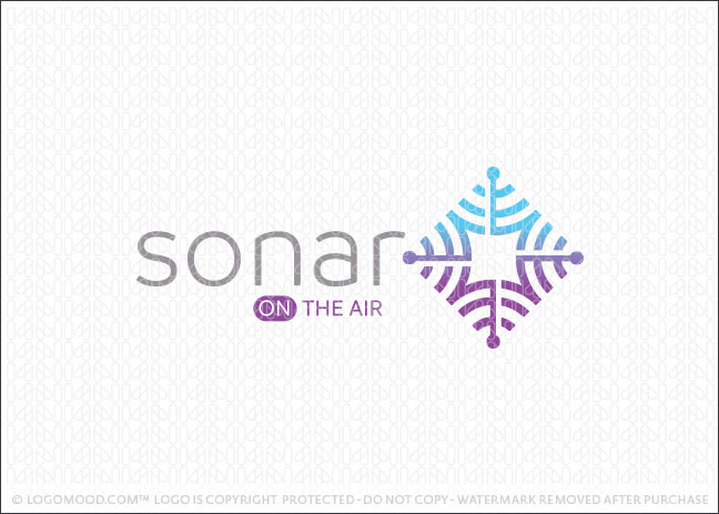 Sonar Radar Signal Technology Logo For Sale