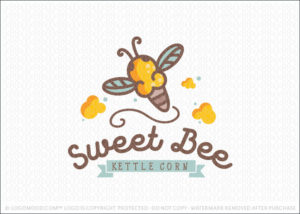 Sweet Honey Be Kettle Corn Popcorn Logo For Sale