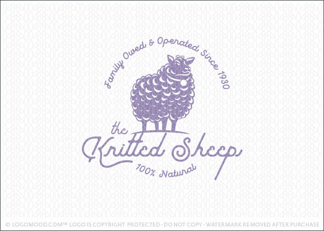 Natural Knitted Sheep Wool Logo For Sale