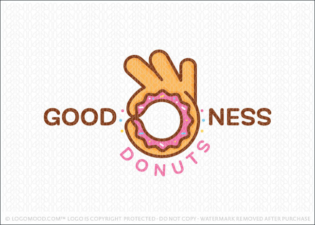 Okay Donut Hand Logo For Sale