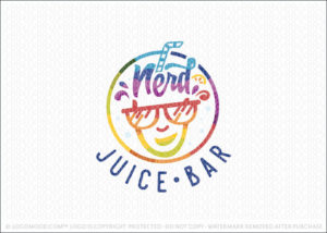 Nerd Fruit Juice Bar Logo For Sale