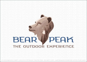 Outdoor Grizzly Bear Adventure Logo For Sale