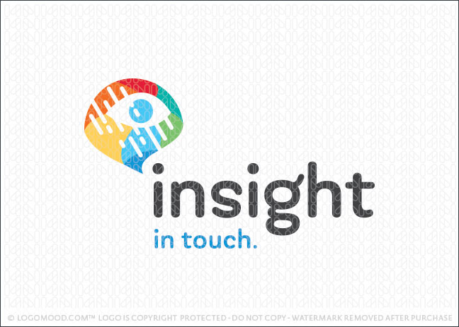 Insight Eye Speech Bubble Logo For Sale