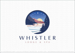 Mountain Scenery Whistler Logo For Sale