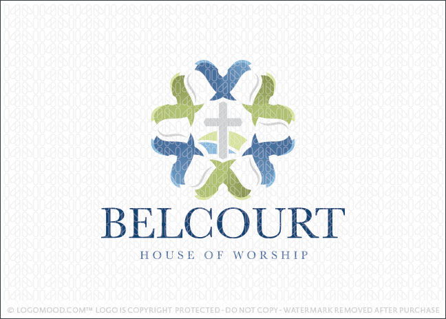 Religious Church Cross Logo for Sale