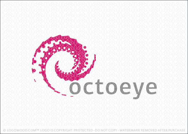 Octopus Tentacle Storm Eye Logo For Sale