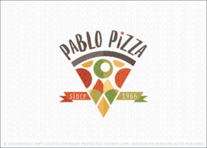 Modern Abstract Pizza Slice Business Logo for Sale