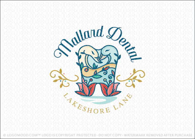 Mallard Bird Dental Logo For Sale