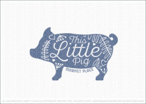 This Little Pig Market Vintage Logo For Sale