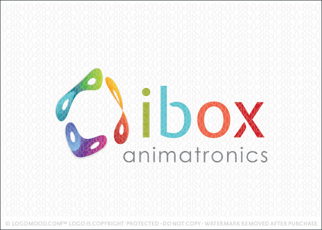 Abstract Multicoloured Animatronics Technology Logo For Sale