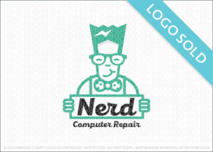 Nerd Computer Repair Logo Sold