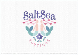 Salt Water Sea Mermaid Logo For Sale