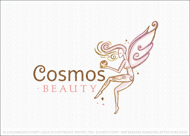Cosmos Fairy Woman Beauty Logo For Sale