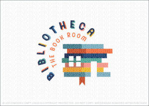 The Library Book Room Logo For Sale