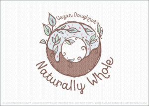 Naturally Whole Organic Natural Doughnuts Logo For Sale