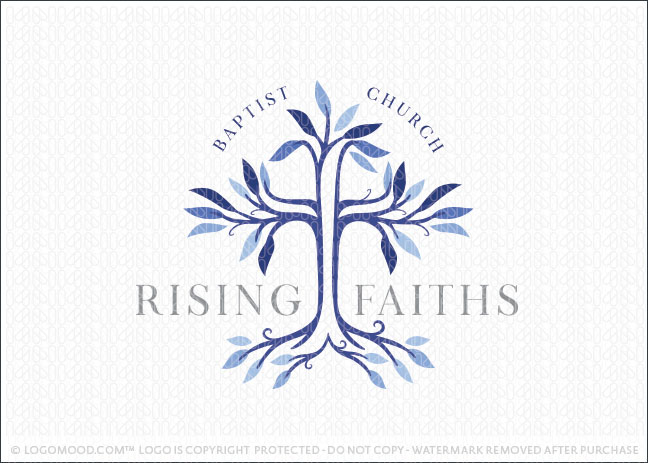 Crucifix Religious Cross Church Logo For Sale