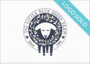 The Little Blue Sheep Farm Logo Sold