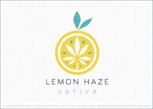 Lemon Haze Cannabis Marijuana Citrus Lemon Logo For Sale
