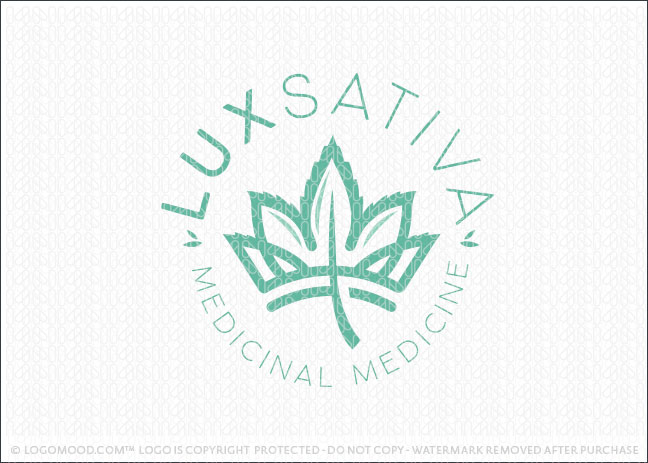 Cannabis Marijuana Crown Logo For Sale