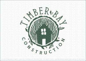 Timber Bay Wood Tree Construction Logo For Sale
